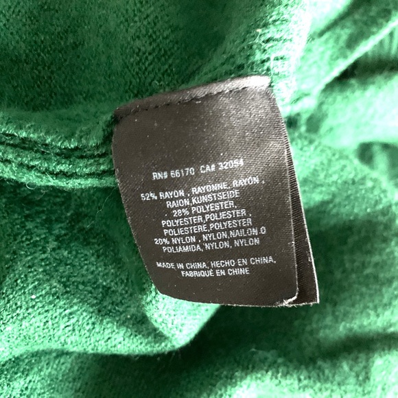 Anthropologie Emerald Green V-Neck Knit Sweater XS - Picture 6 of 6